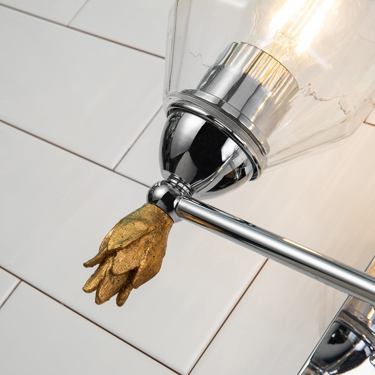 Lucas + McKearn - BB1000PC-2-F1G - Two Light Vanity - Felice - Polished Chrome