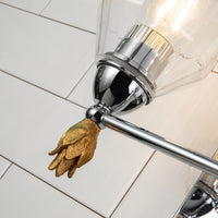 Lucas + McKearn - BB1000PC-2-F1G - Two Light Vanity - Felice - Polished Chrome
