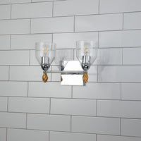 Lucas + McKearn - BB1000PC-2-F1G - Two Light Vanity - Felice - Polished Chrome