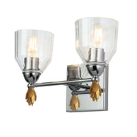 Lucas + McKearn - BB1000PC-2-F1G - Two Light Vanity - Felice - Polished Chrome