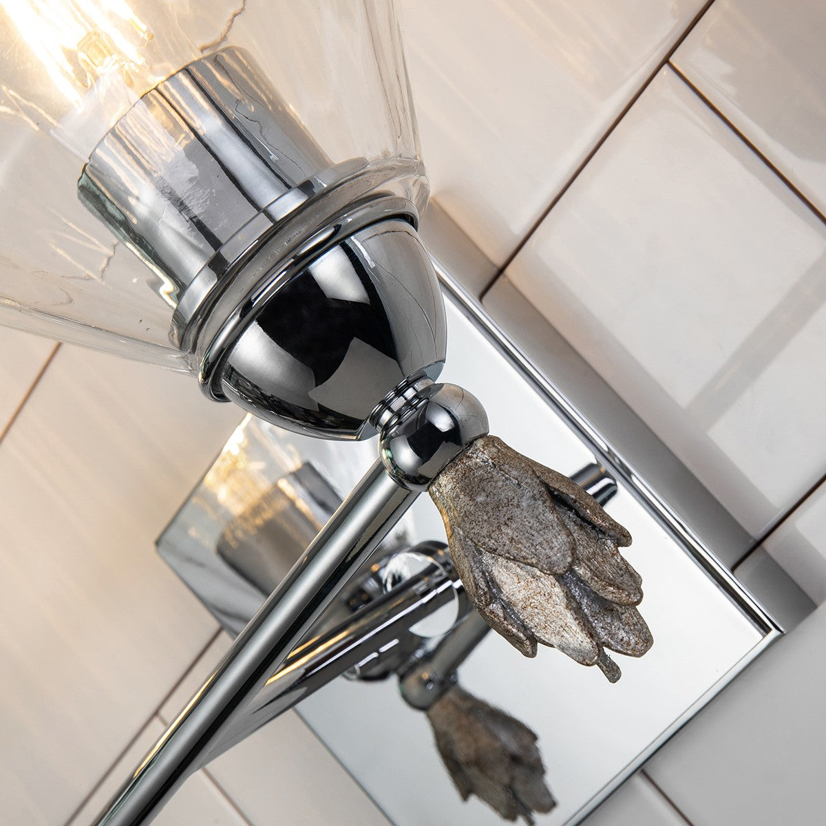 Lucas + McKearn - BB1000PC-2-F1S - Two Light Vanity - Felice - Polished Chrome