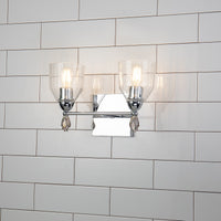 Lucas + McKearn - BB1000PC-2-F1S - Two Light Vanity - Felice - Polished Chrome