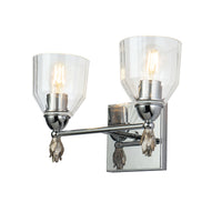 Lucas + McKearn - BB1000PC-2-F1S - Two Light Vanity - Felice - Polished Chrome