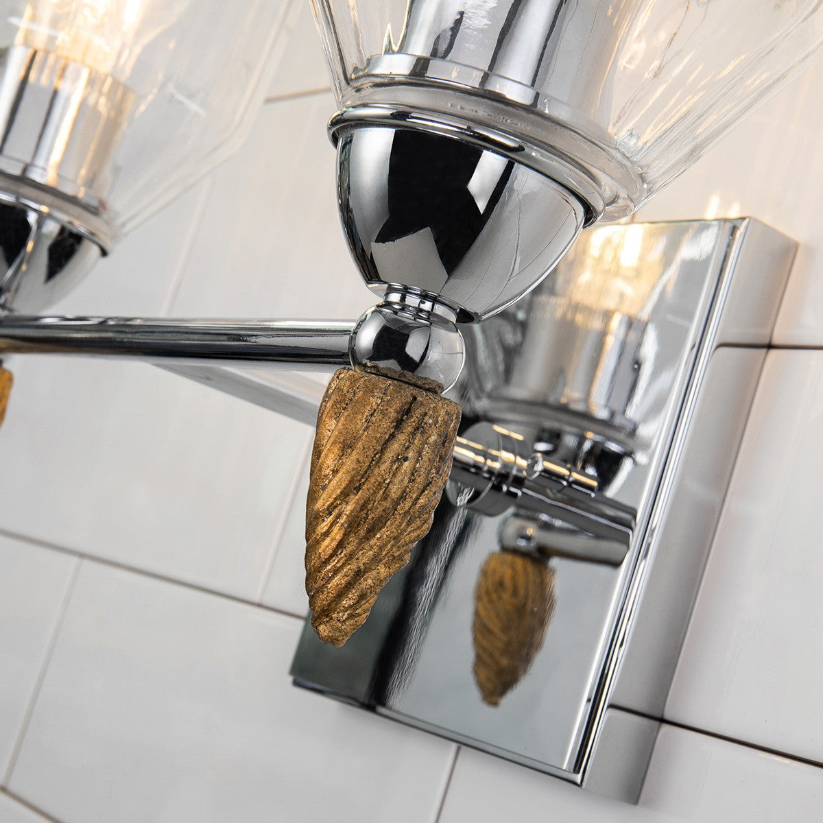 Lucas + McKearn - BB1000PC-2-F2G - Two Light Vanity - Felice - Polished Chrome
