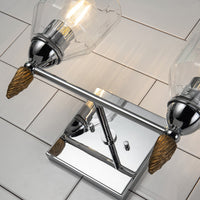 Lucas + McKearn - BB1000PC-2-F2G - Two Light Vanity - Felice - Polished Chrome