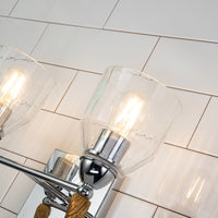 Lucas + McKearn - BB1000PC-2-F2G - Two Light Vanity - Felice - Polished Chrome