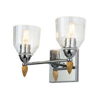 Lucas + McKearn - BB1000PC-2-F2G - Two Light Vanity - Felice - Polished Chrome