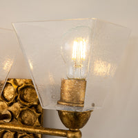 Lucas + McKearn - BB1002G-3 - Three Light Vanity - Star - Gold Leaf