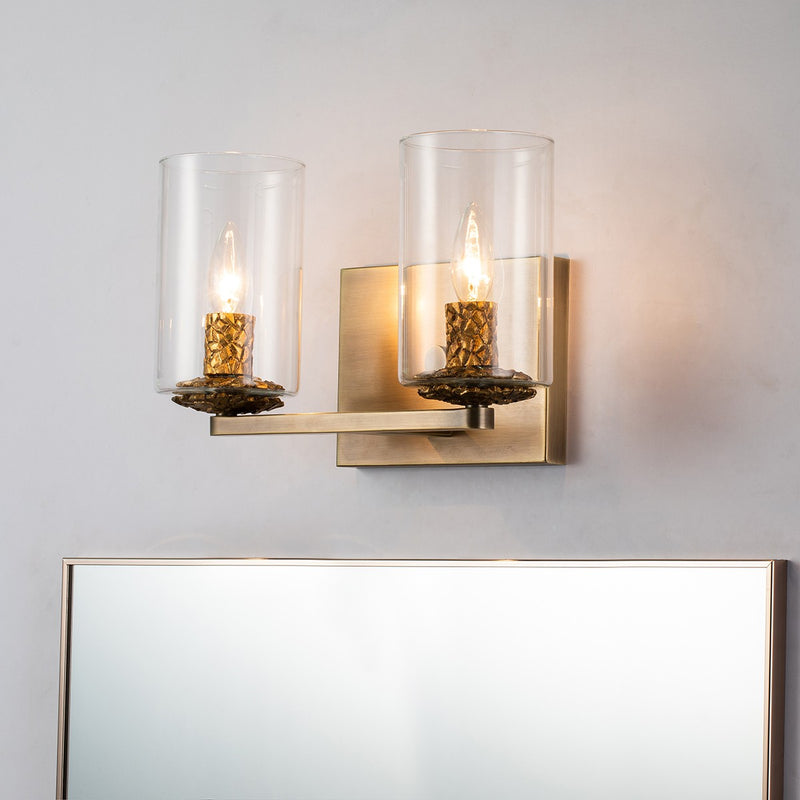 Lucas + McKearn - BB1003ATB-2 - Two Light Vanity - Bolivar - Antique Brass