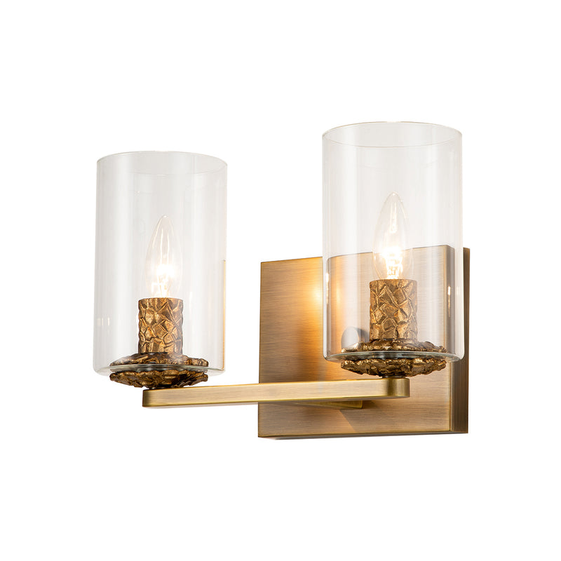 Lucas + McKearn - BB1003ATB-2 - Two Light Vanity - Bolivar - Antique Brass