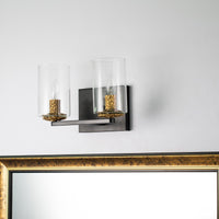 Lucas + McKearn - BB1003MB-2 - Two Light Vanity - Bolivar - Matte Black