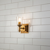 Lucas + McKearn - BB1022G-1-F1G - One Light Wall Sconce - Vetiver - Gold Leaf