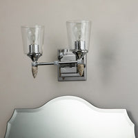Lucas + McKearn - BB1022PC-2-F2S - Two Light Vanity - Vetiver - Polished Chrome
