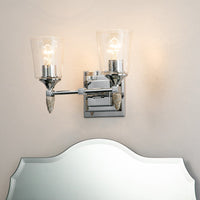 Lucas + McKearn - BB1022PC-2-F2S - Two Light Vanity - Vetiver - Polished Chrome