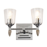 Lucas + McKearn - BB1022PC-2-F2S - Two Light Vanity - Vetiver - Polished Chrome