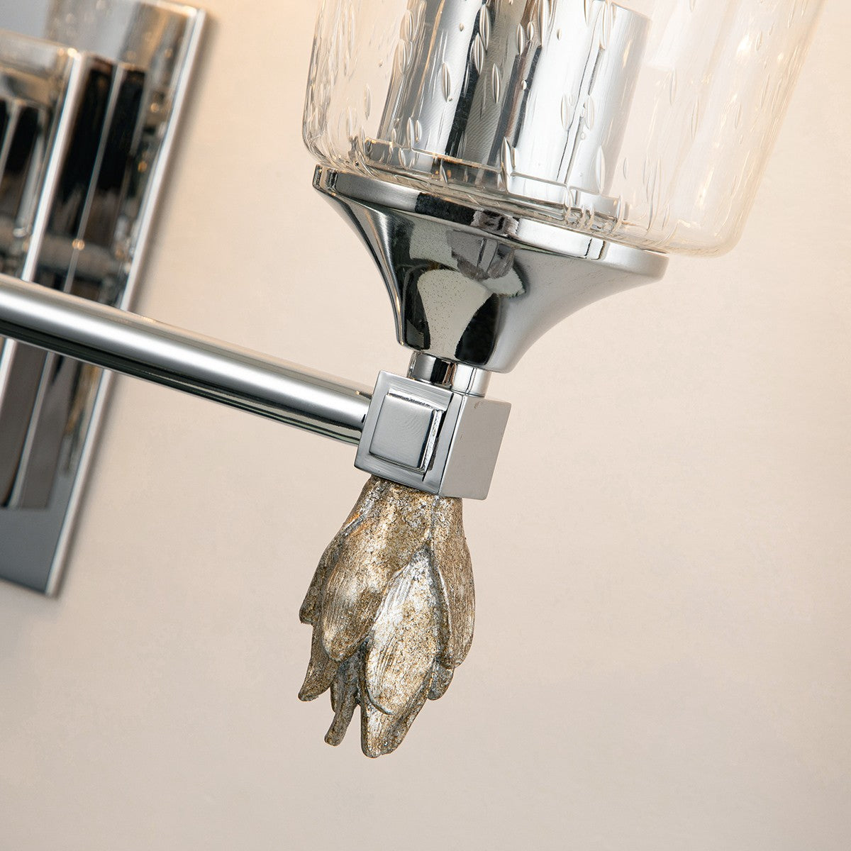 Lucas + McKearn - BB1022PC-3-F1S - Three Light Vanity - Vetiver - Polished Chrome