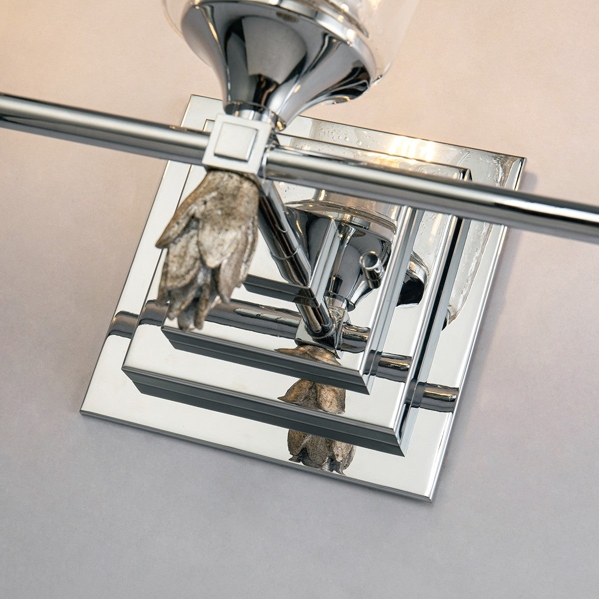 Lucas + McKearn - BB1022PC-3-F1S - Three Light Vanity - Vetiver - Polished Chrome