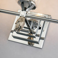 Lucas + McKearn - BB1022PC-3-F1S - Three Light Vanity - Vetiver - Polished Chrome