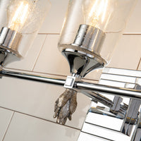 Lucas + McKearn - BB1022PC-3-F1S - Three Light Vanity - Vetiver - Polished Chrome