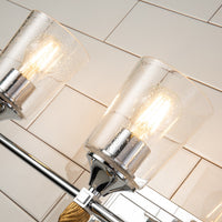Lucas + McKearn - BB1022PC-3-F2G - Three Light Vanity - Vetiver - Polished Chrome