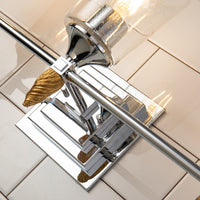 Lucas + McKearn - BB1022PC-3-F2G - Three Light Vanity - Vetiver - Polished Chrome