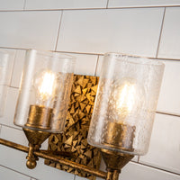 Lucas + McKearn - BB1158G-3 - Three Light Vanity - Mosaic - Gold