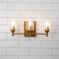 Lucas + McKearn - BB1158G-3 - Three Light Vanity - Mosaic - Gold