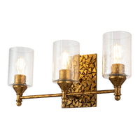 Lucas + McKearn - BB1158G-3 - Three Light Vanity - Mosaic - Gold