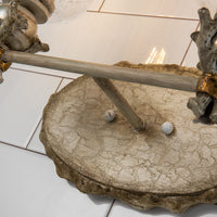 Lucas + McKearn - BB1238-2 - Two Light Vanity - Trellis - Putty Patina And Silver Leaf