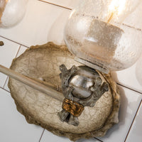 Lucas + McKearn - BB1238-2 - Two Light Vanity - Trellis - Putty Patina And Silver Leaf