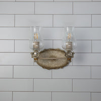 Lucas + McKearn - BB1238-2 - Two Light Vanity - Trellis - Putty Patina And Silver Leaf
