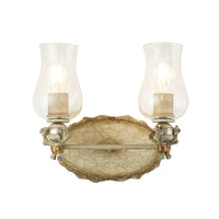 Lucas + McKearn - BB1238-2 - Two Light Vanity - Trellis - Putty Patina And Silver Leaf