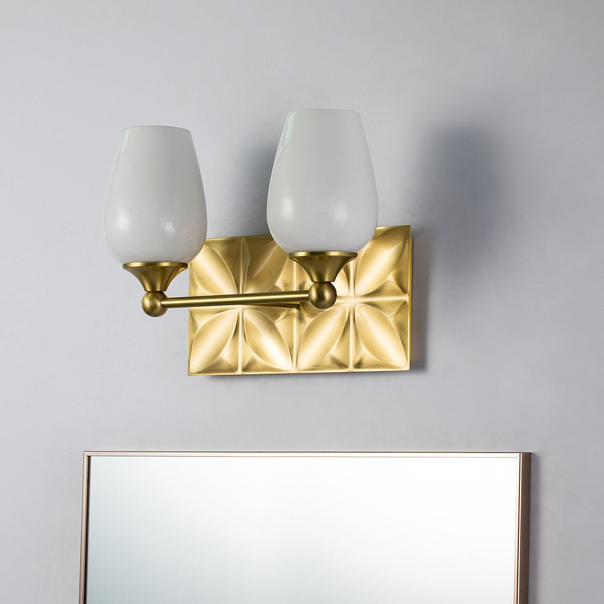 Lucas + McKearn - BB1300AGB-2 - Two Light Vanity - Epsilon - Aged Brass