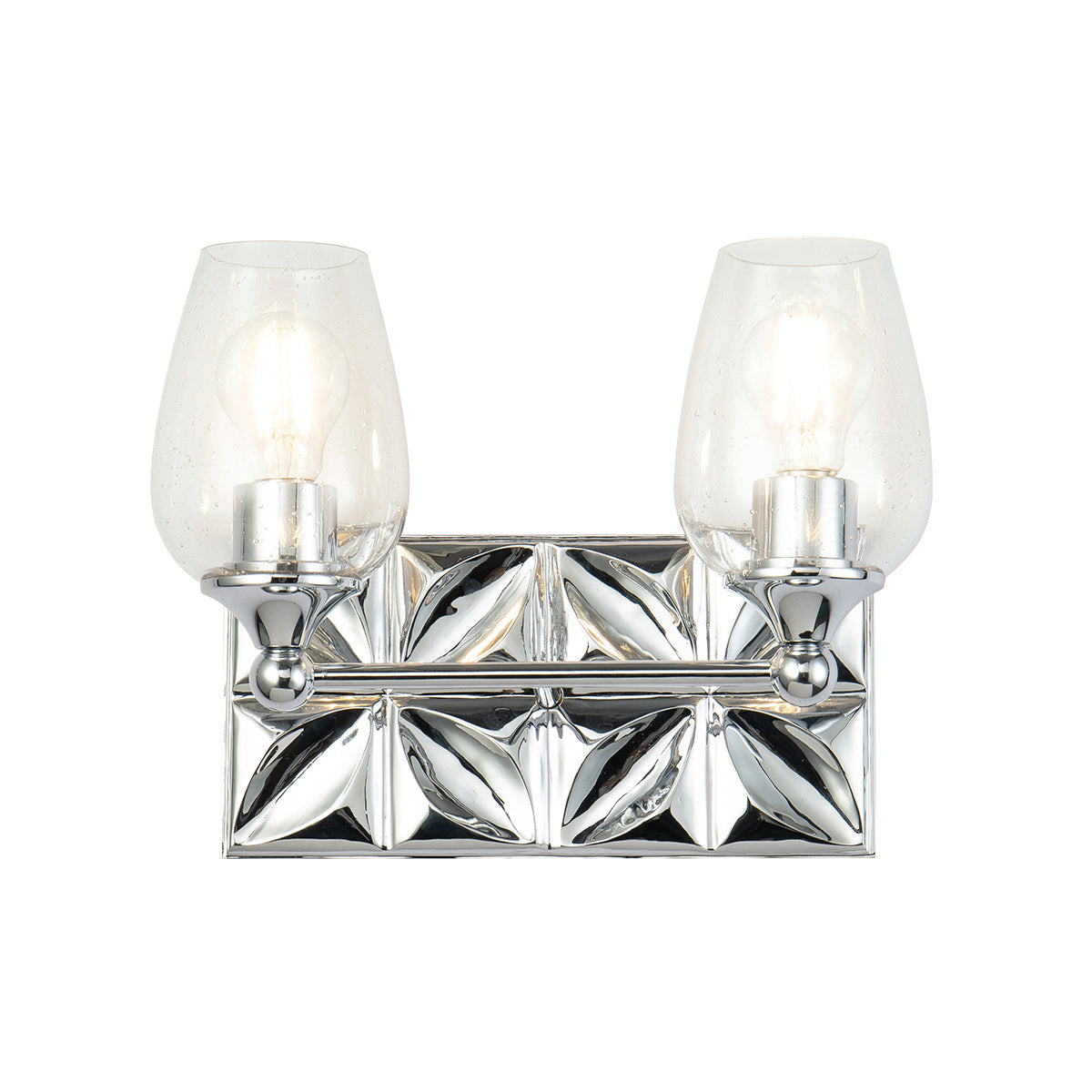Lucas + McKearn Two Light Vanity from the Epsilon collection in Polished Chrome finish
