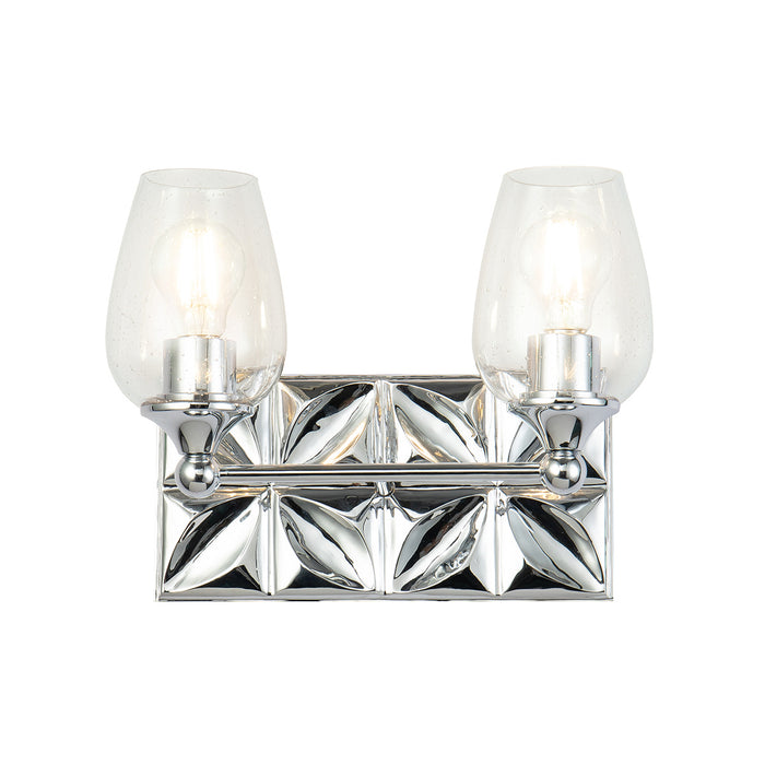 Lucas + McKearn Two Light Vanity from the Epsilon collection in Polished Chrome finish