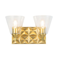 Lucas + McKearn - BB1302AGB-2 - Two Light Vanity - Alpha - Aged Brass