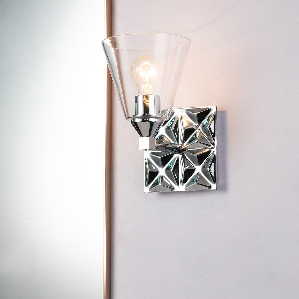 Lucas + McKearn - BB1302PC-1 - One Light Wall Sconce - Alpha - Polished Chrome