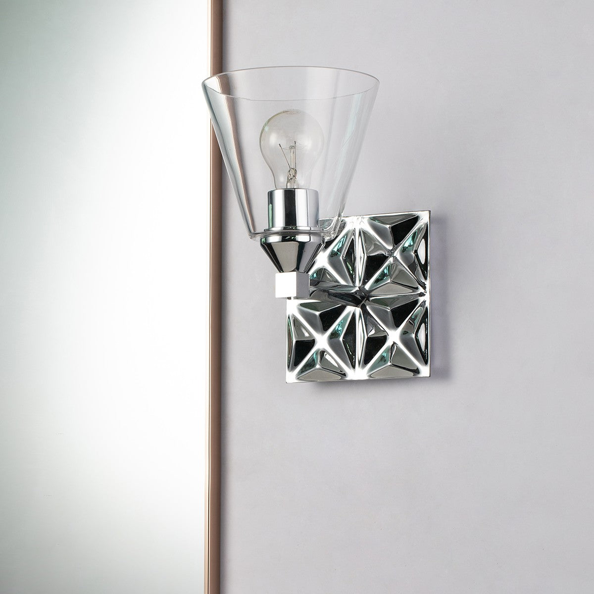 Lucas + McKearn - BB1302PC-1 - One Light Wall Sconce - Alpha - Polished Chrome