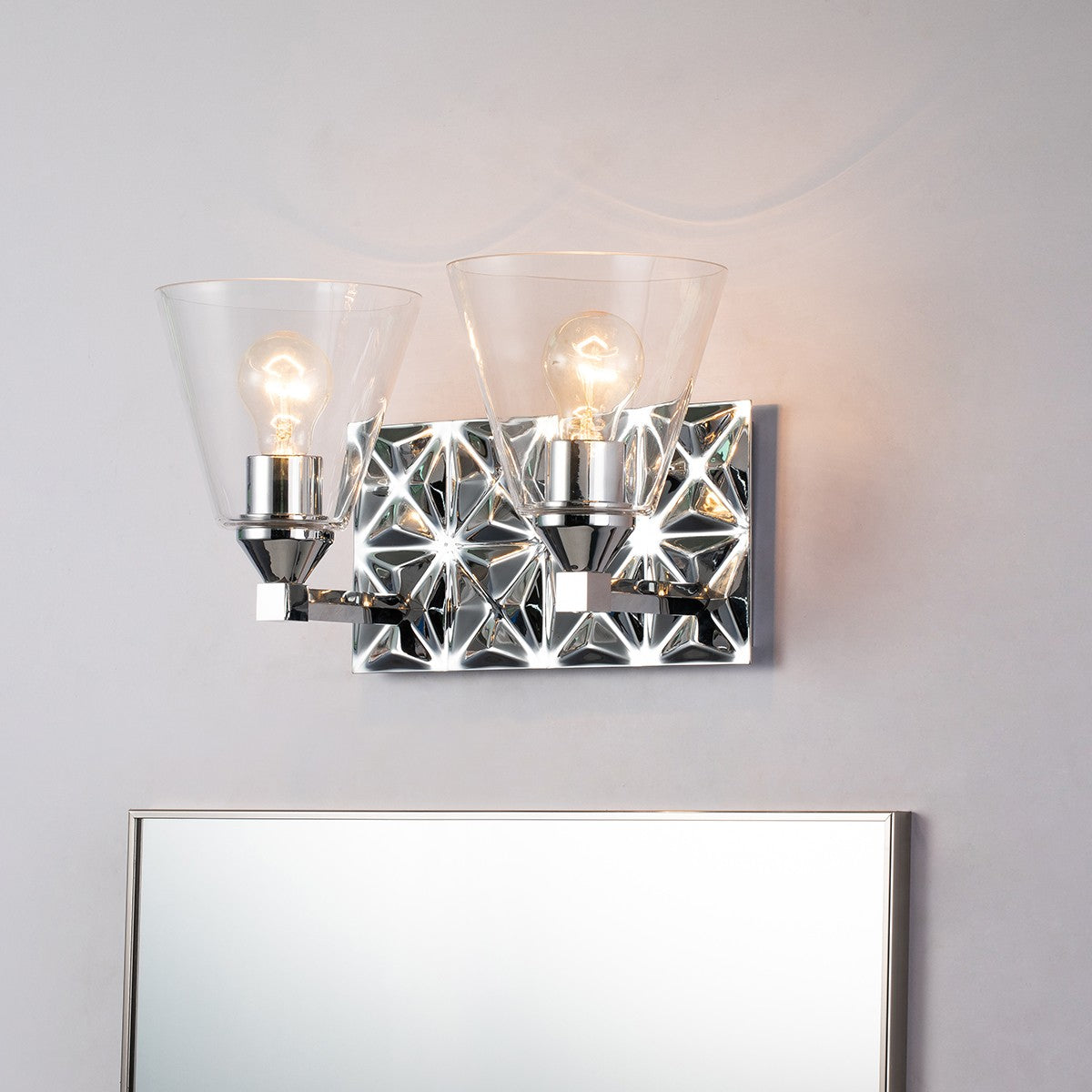 Lucas + McKearn - BB1302PC-2 - Two Light Vanity - Alpha - Polished Chrome