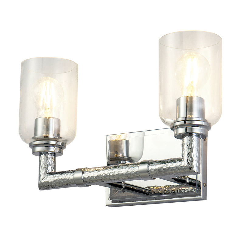 Lucas + McKearn Two Light Vanity from the Rampart collection in Polished Chrome finish