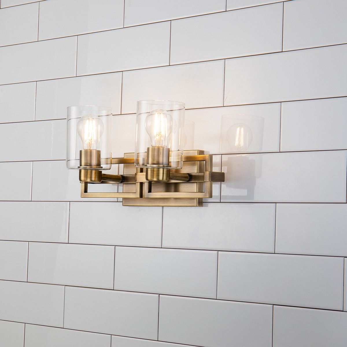 Lucas + McKearn - BB90117ATB-2 - Two Light Vanity - Estes - Antique Brass
