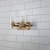 Lucas + McKearn - BB90117ATB-2 - Two Light Vanity - Estes - Antique Brass