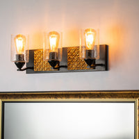 Lucas + McKearn - BB90587MB-3B2G - Three Light Vanity - Arcadia - Matte Black