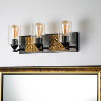 Lucas + McKearn - BB90587MB-3B2G - Three Light Vanity - Arcadia - Matte Black
