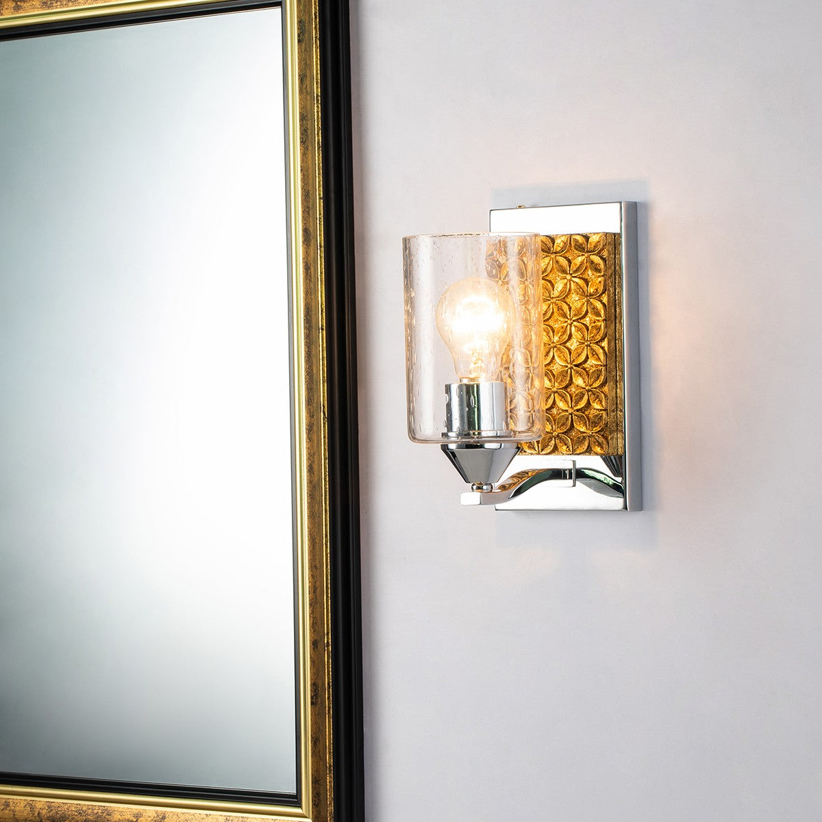 Lucas + McKearn - BB90587PC-1B2G - One Light Wall Sconce - Arcadia - Polished Chrome