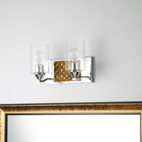 Lucas + McKearn - BB90587PC-2B2G - Two Light Vanity - Arcadia - Polished Chrome