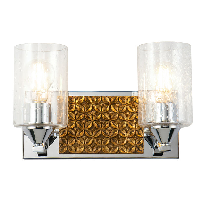 Lucas + McKearn Two Light Vanity from the Arcadia collection in Polished Chrome finish