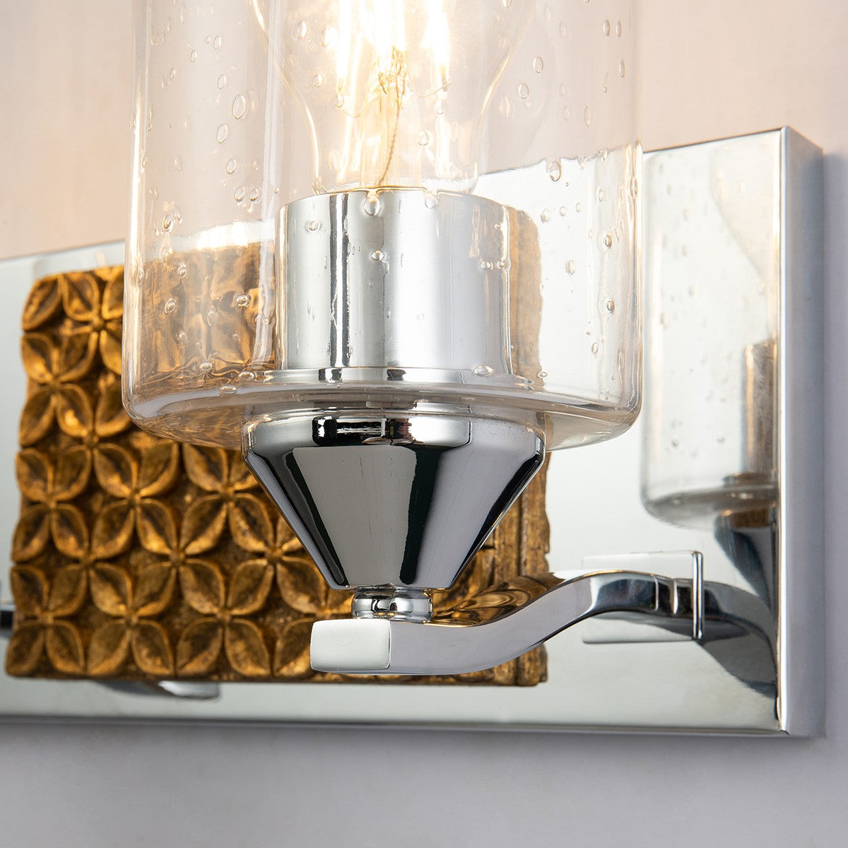 Lucas + McKearn - BB90587PC-3B2G - Three Light Vanity - Arcadia - Polished Chrome