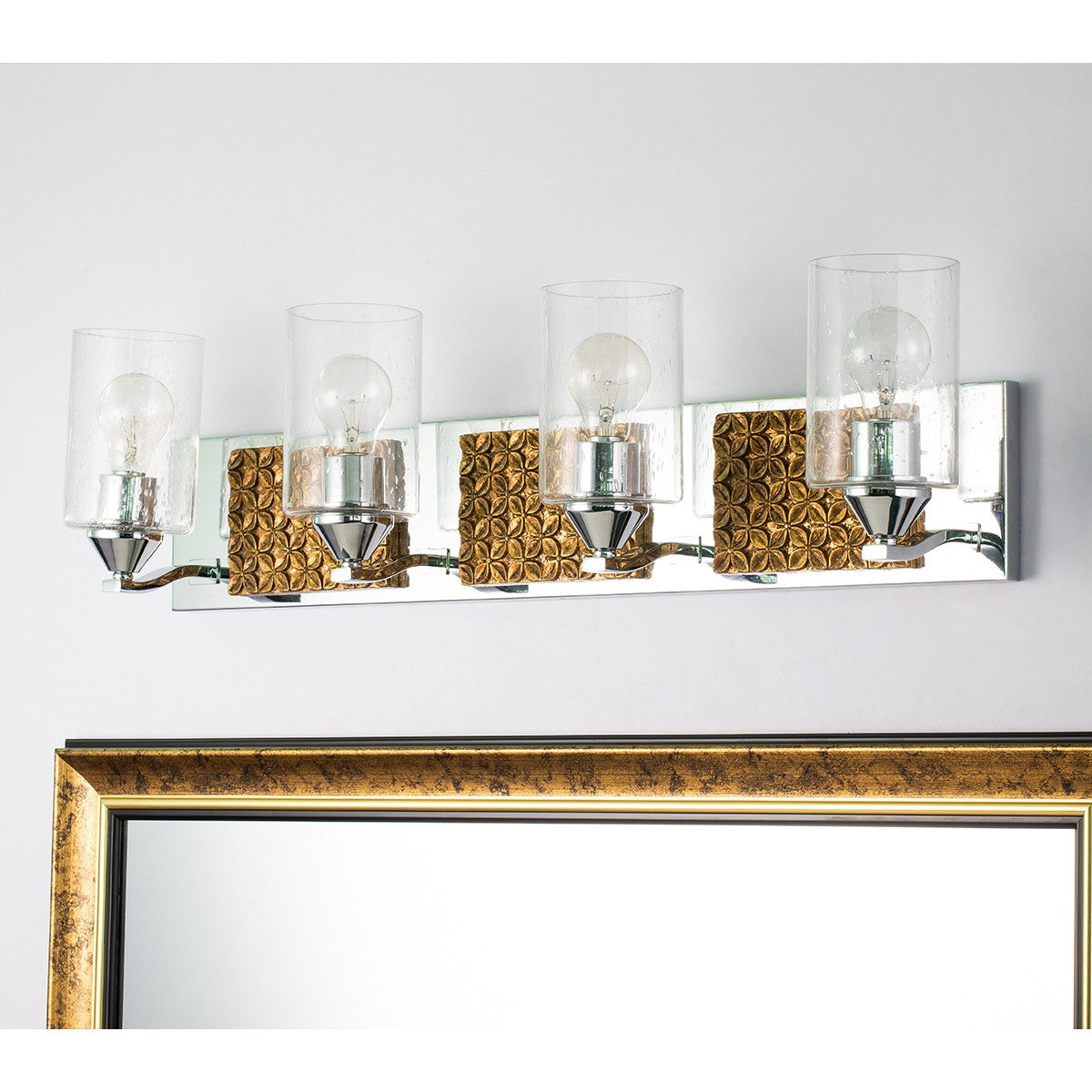 Lucas + McKearn - BB90587PC-4B2G - Four Light Vanity - Arcadia - Polished Chrome