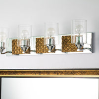 Lucas + McKearn - BB90587PC-4B2G - Four Light Vanity - Arcadia - Polished Chrome
